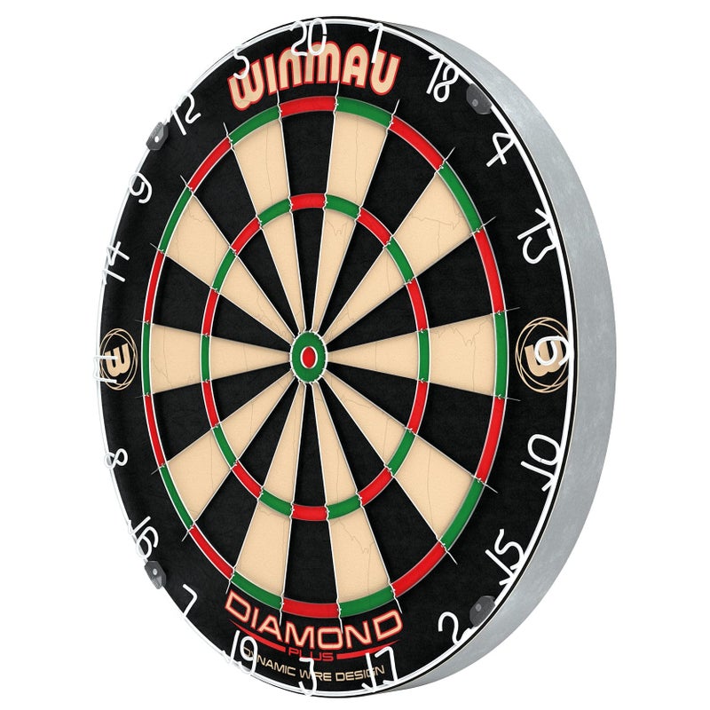 Winmau لوحة رمي السهام وينماو دايموند بلس - لوحة رمي سهام مصنوعة من شعر الخنزير بمواصفات رسمية للبطولات - معتمدة من قبل الـ PDC - ملحق رمي سهام احترافي - Image 2