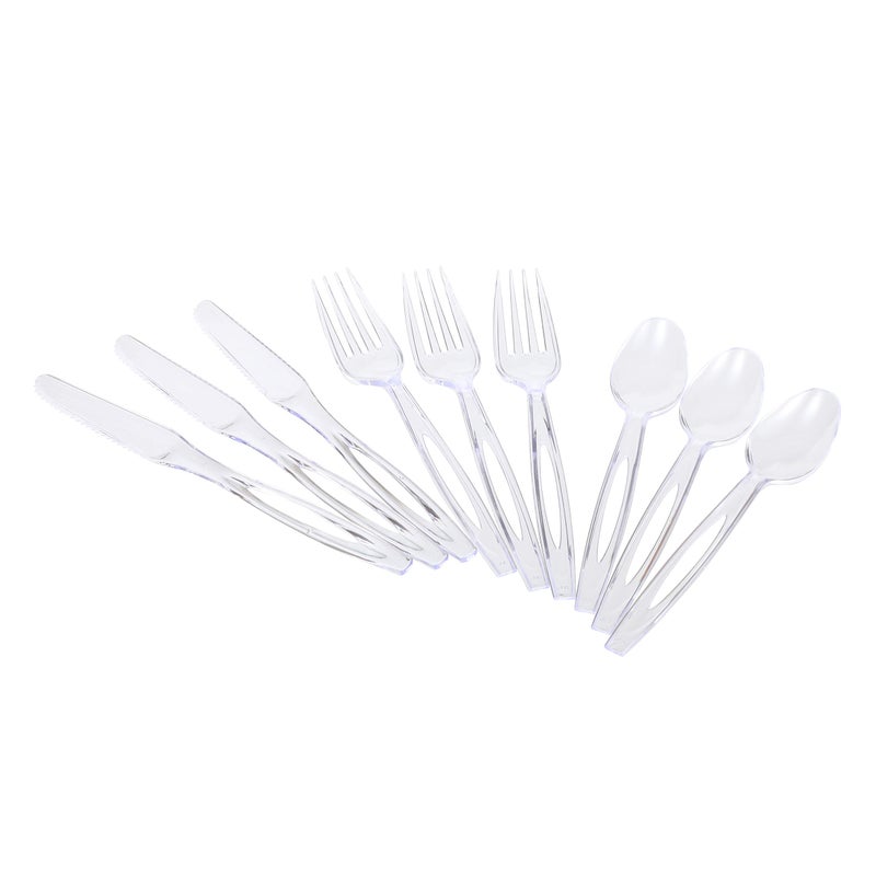 Glad Disposable Cutlery Set - Clear Heavy Duty Plastic Forks  Knives  and Spoons - 240 Piece Plasticware for Parties - Durable  Sturdy Recyclable Utensils - Great for July 4th  Thanksgiving  Christmas - Image 3