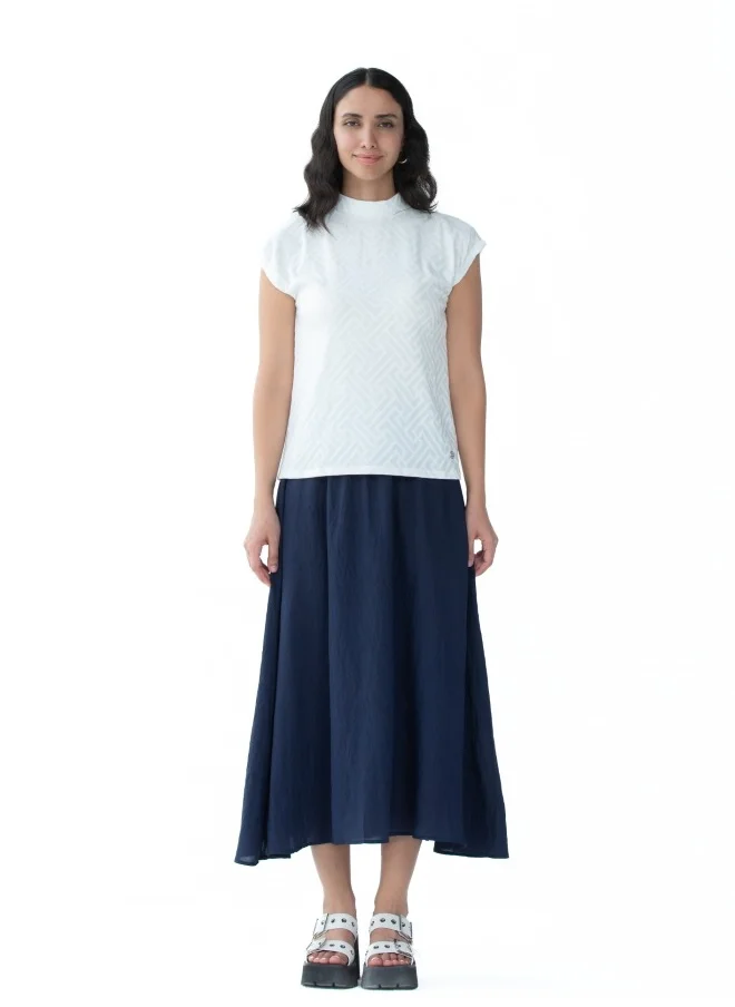 HaILYS Women's High-Waisted Midi Skirt - Navy
