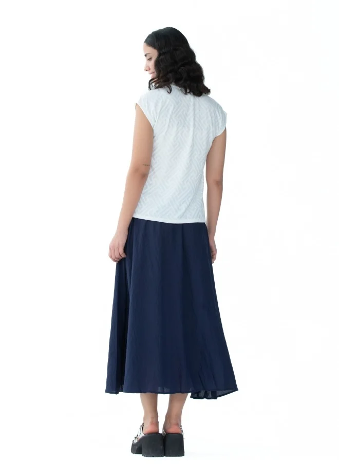 HaILYS Women's High-Waisted Midi Skirt - Navy
