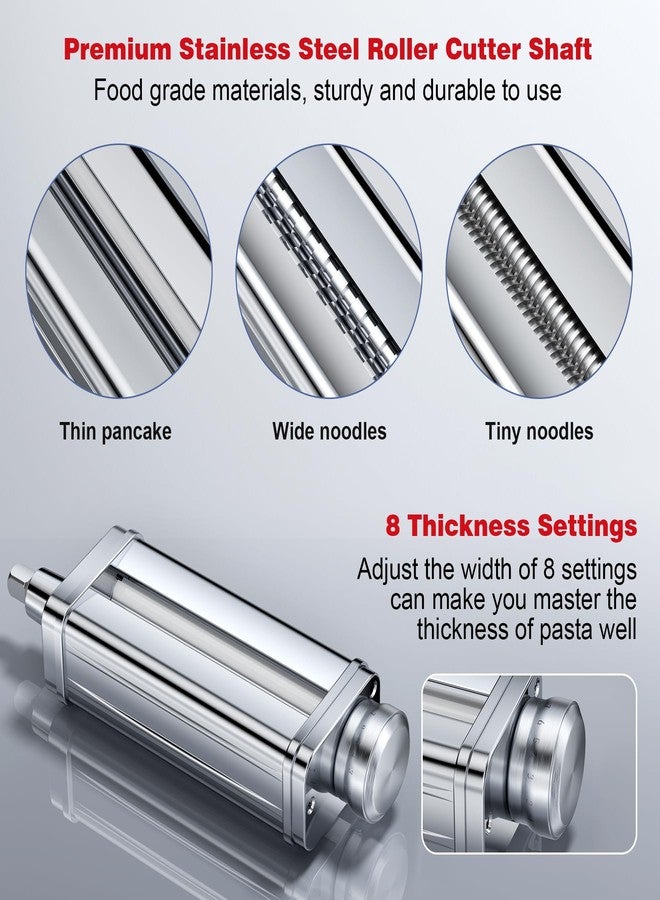 GuanQiao Pasta Maker Attachment for all KitchenAid Stand Mixer, including Pasta Sheet Roller - Image 2