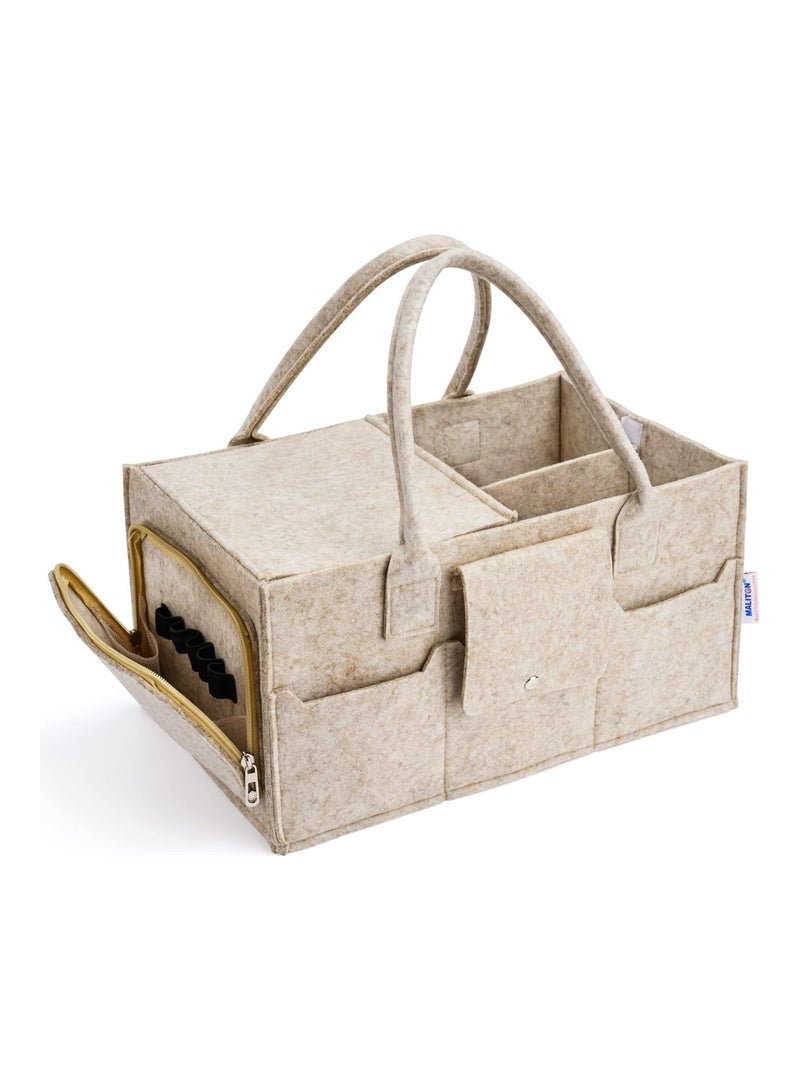 Maliton Nappy Caddy Baby Essentials With Detachable Compartmen Brown  - Image 1