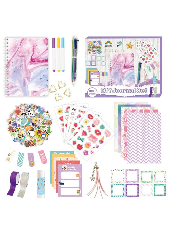 Bluejw Cross-border Scrapbook Sticker Diy Journal Set Children Full Set Stationery Budget Hand Book Diary Suit - Image 1