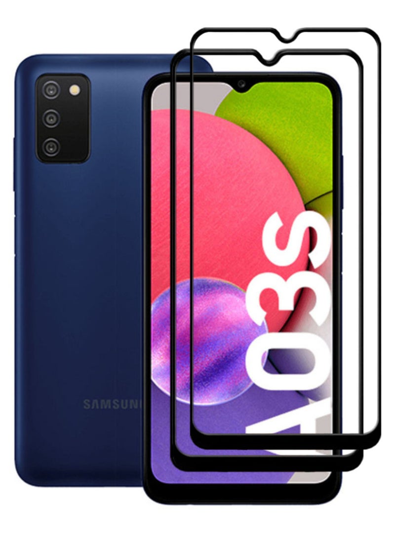 ACLIX 2 Pieces Antistatic ESD Dustproof Premium Quality High Definition Tempered Glass Screen Protector Designed For Samsung Galaxy A03s - Image 1