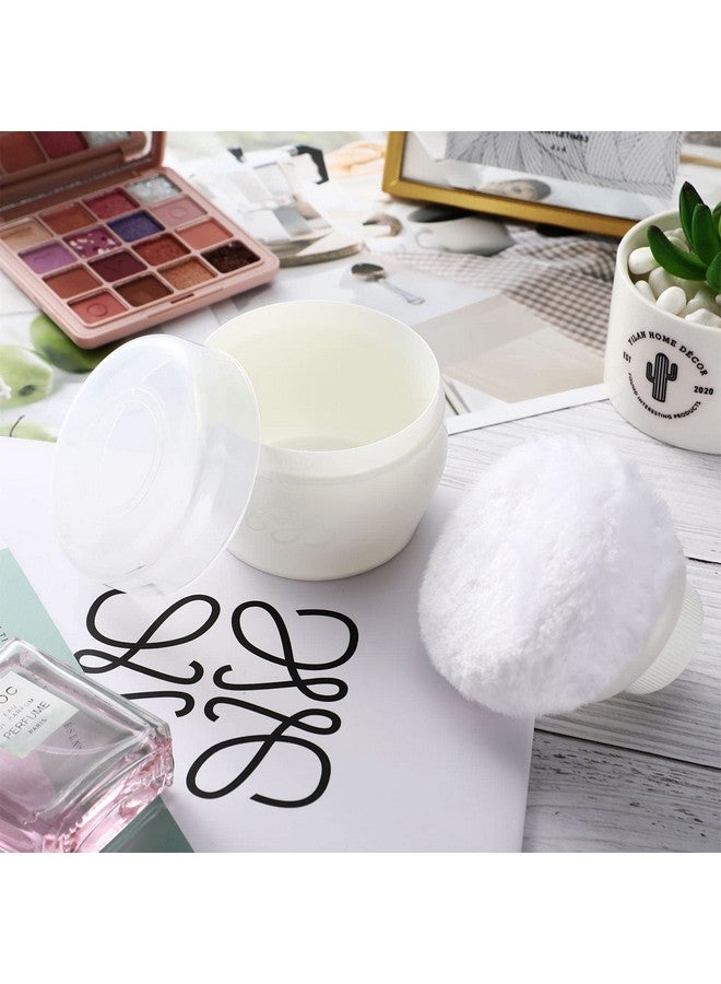 Cunhill 2 Sets Body Powder Container After Bath Baby Powder Case Fluffy Puff Kit Baby Body Care Powder Box Cosmetic Bath Powder Container Puff With A Large Handle Powder Puff Box For Home Travel - Image 3
