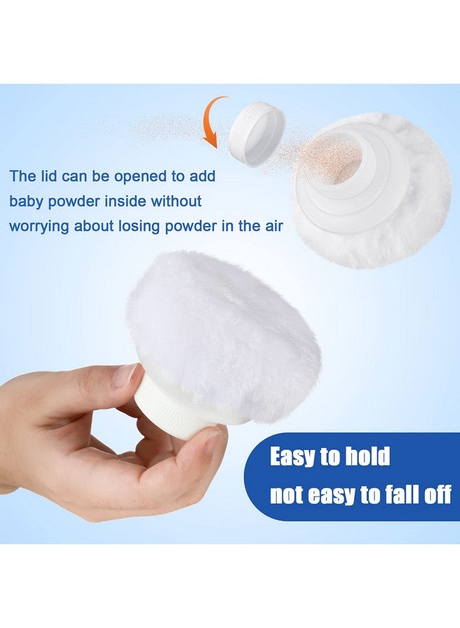 Cunhill 2 Sets Body Powder Container After Bath Baby Powder Case Fluffy Puff Kit Baby Body Care Powder Box Cosmetic Bath Powder Container Puff With A Large Handle Powder Puff Box For Home Travel - Image 4