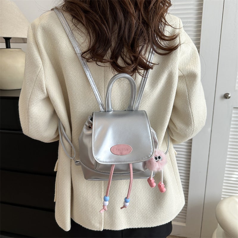 2023 New Retro Cute Denim Girl Backpack Ins Student Small Backpack Niche Schoolbag Travel Bag - Image 5