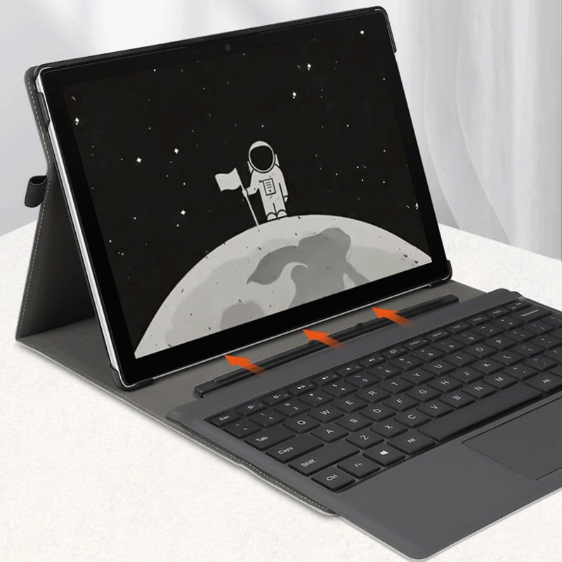 erorex For Microsoft Surface Pro 7 / 6 / 5 / 4 Deer Head Pattern Tablet Leather Case(Black) - Image 4
