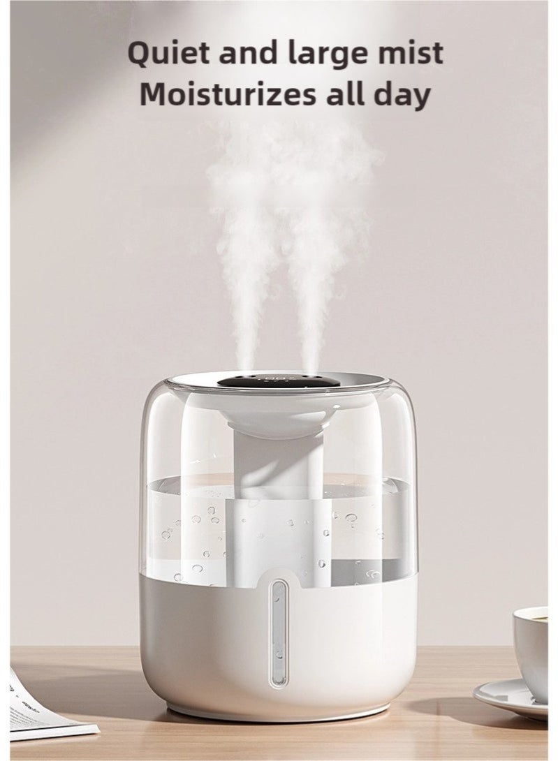 Bukela 4L Air Humidifier with Light and Humidity Display, Humidifier and Air Purifier with 2 Nozzles and Night Light Function, 20 Hours, Quiet (White) - Image 4