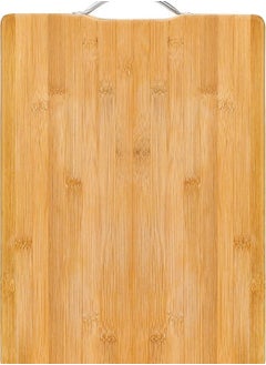 "Extra Large Bamboo Cutting Board for Kitchen – Heavy Duty Chopping Board with Deep Juice Groove, Easy-Grip Handle, and Durable Natural Bamboo Design – Ideal for Home, Everyday Use, and Meal Prep"