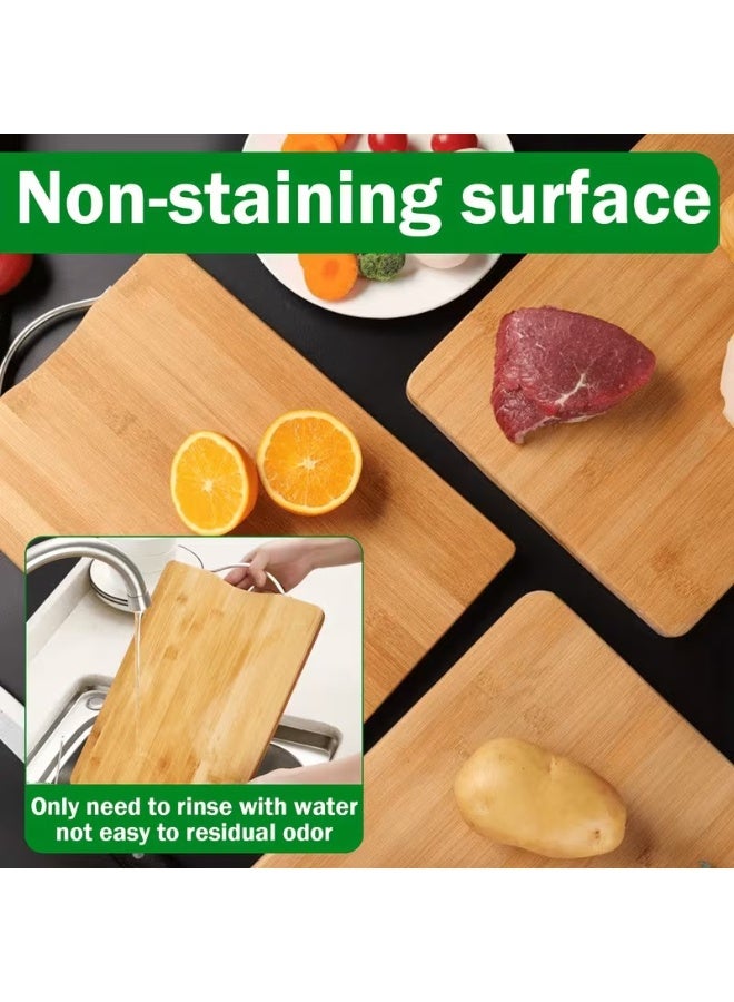 هياس "لوح تقطيع كبير جدًا من الخيزران للمطبخ - لوح تقطيع شديد التحمل مع أخدود عميق للعصير ومقبض سهل الإمساك وتصميم متين من الخيزران الطبيعي - مثالي للمنزل والاستخدام اليومي وإعداد الوجبات" - Image 3