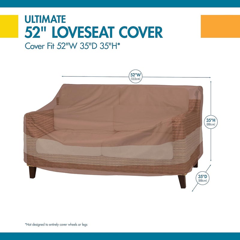 Duck Covers Ultimate Waterproof Patio Loveseat Cover, 52 Inch - Image 3