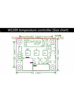 Weather Forecast 5 قطع ترموستات رقمي 12 فولت حوض السمك حاضنة ثلاجة thr205-5  - Image 3