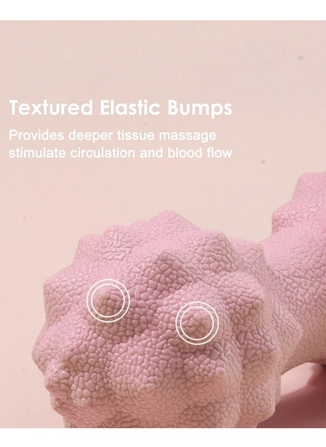 Generic - Peanut Massage Ball Double Lacrosse Massage Roller Ball for Deep Tissue Muscle Massage Physical Therapy Acupoint Myofascial Release Trigger Points Muscle Knots and Yoga Therapy Pink - Image 1