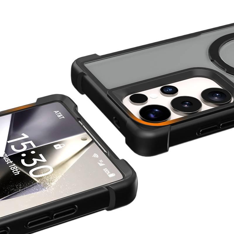 غطاء MagSafe بTPU + PC باللون Gold مغناطيسي بوظيفة حامل من مادة TPU لـ Samsung Galaxy A26 مع حامل قابل للطي وملمس ناعم مع مقاوم للصدمات مع مغناطيس قوي مع حماية من السقوط للسفر - Image 4