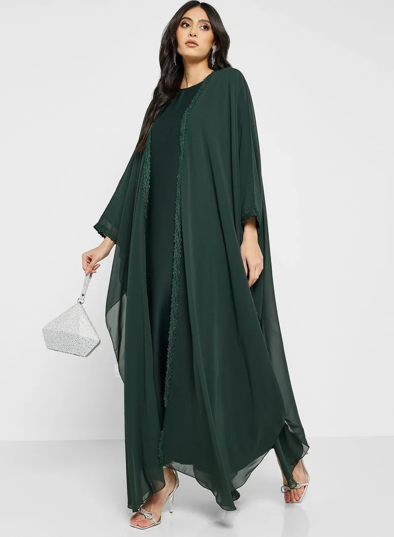 Khizana Embroidered Detail Abaya