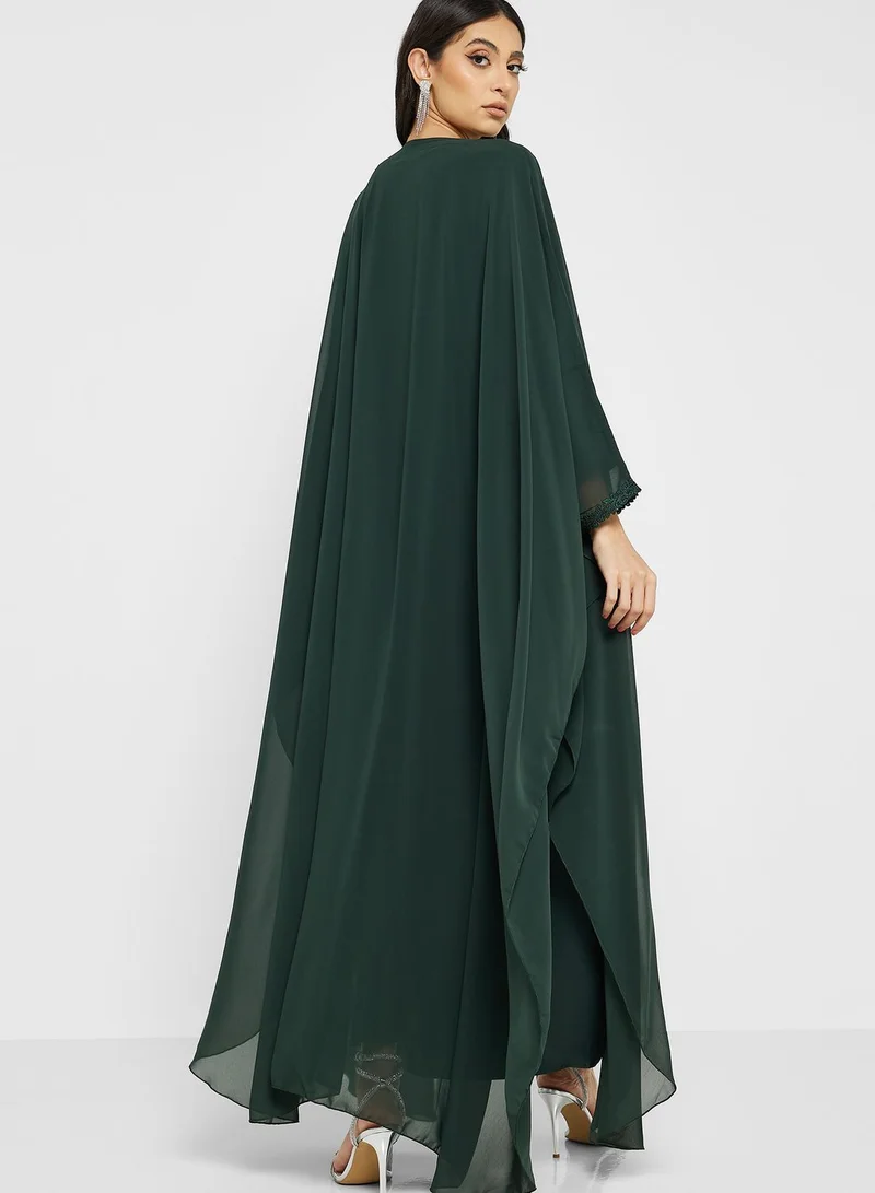 Khizana Embroidered Detail Abaya