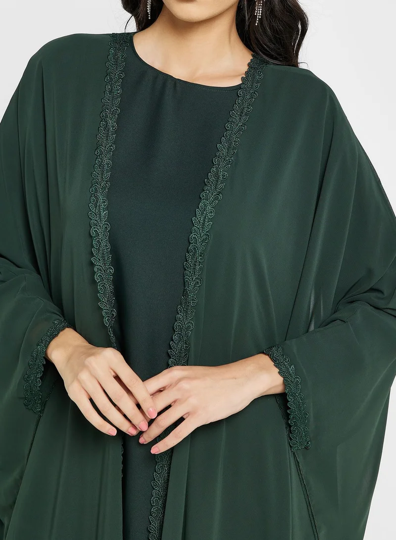 Khizana Embroidered Detail Abaya