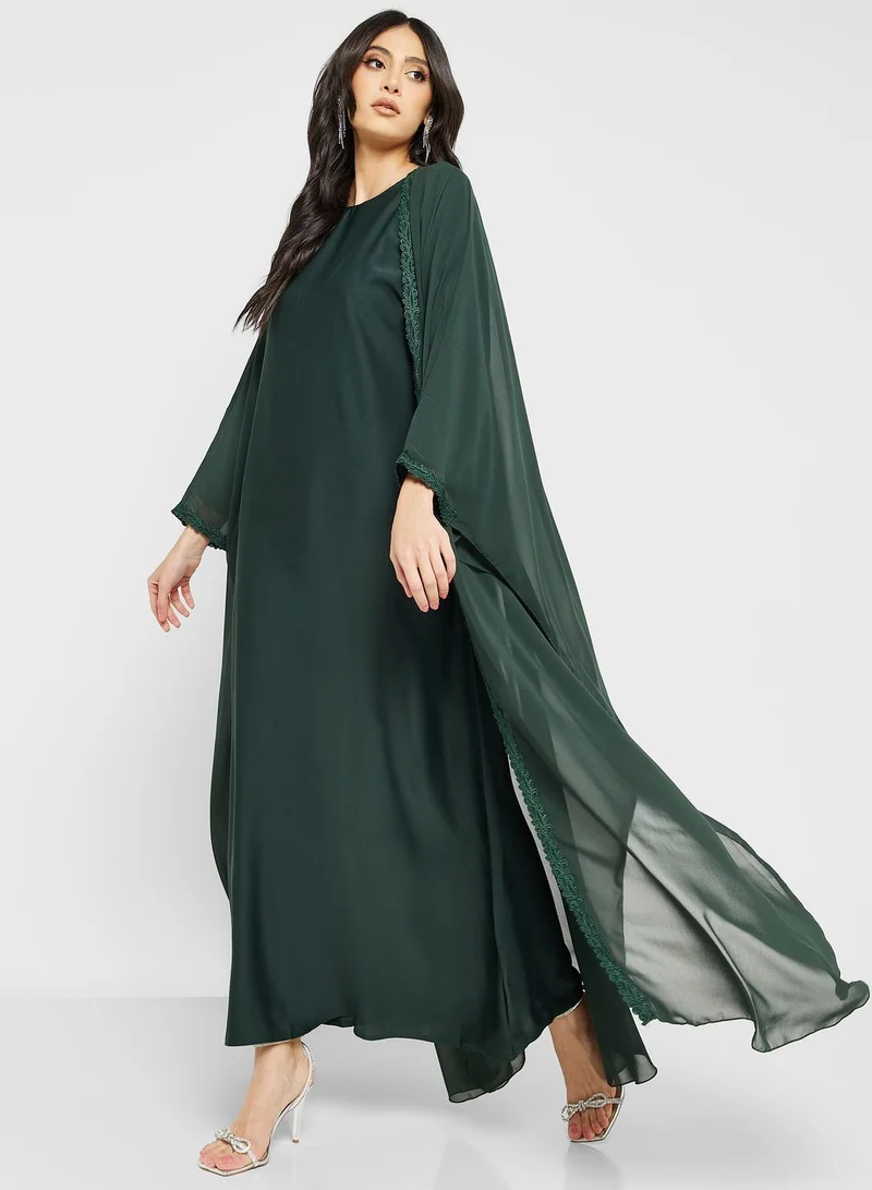 Khizana Embroidered Detail Abaya