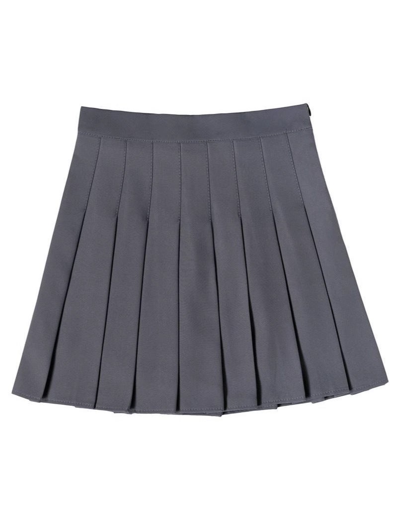 High-Waisted Pleated Skirt, Slimming And Anti-Exposure Short Skirt, A-Line Skirt, Japanese School Style Student Girl Skirt - Image 3