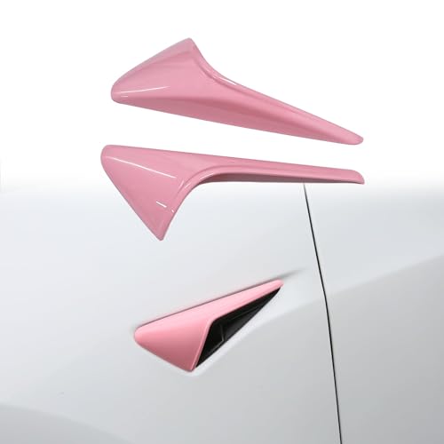 Tesheer for Pink Tesla Car Accessories Door Handle Covers for Pink 2014-2026 Model 3 Highland with HW 4.0 Camera Covers for Model 3 Side Mirror Trim Strips for Tesla Model 3 Accessories (8PCS) - Image 2