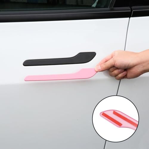 Tesheer for Pink Tesla Car Accessories Door Handle Covers for Pink 2014-2026 Model 3 Highland with HW 4.0 Camera Covers for Model 3 Side Mirror Trim Strips for Tesla Model 3 Accessories (8PCS) - Image 3