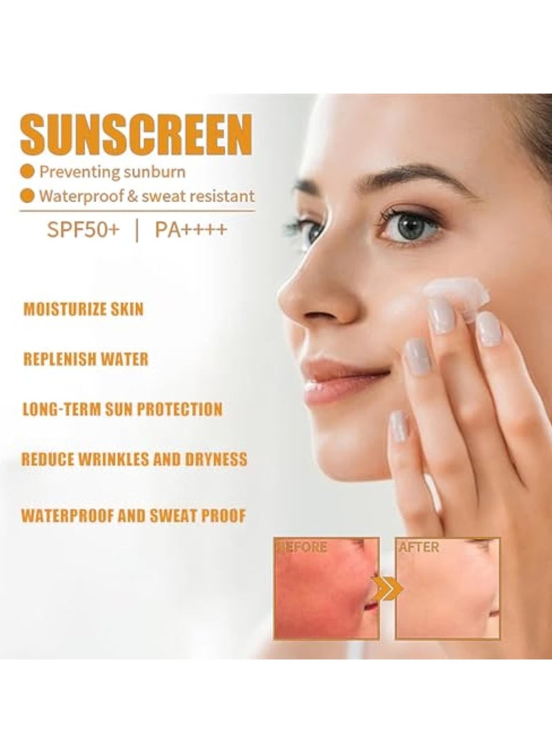 هويجي واقي الشمس SPF 50، كريم الشمس الجمال، كريم ترطيب للوجه والجسم، حماية من الأشعة فوق البنفسجية والأشعة فوق البنفسجية مع مستخلصات الأرز - Image 4