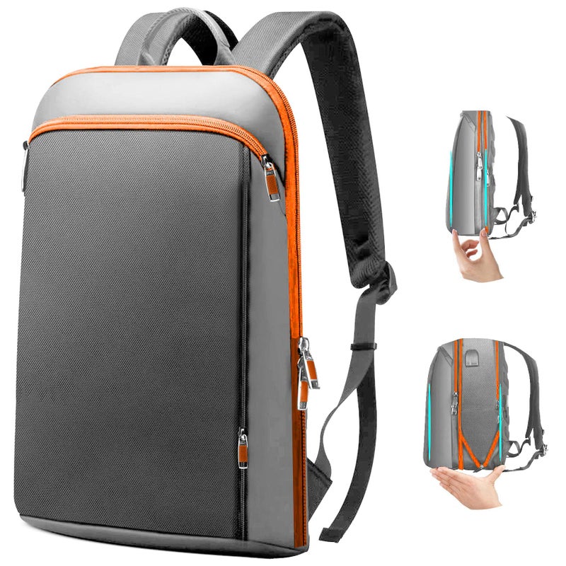 ZINZ Slim and Expandable 15 156 16 Inch Laptop Backpack Anti Theft Business Travel Notebook Bag with USB Multipurpose Large Capacity Daypack for Men WomenG01OG01 - Image 2