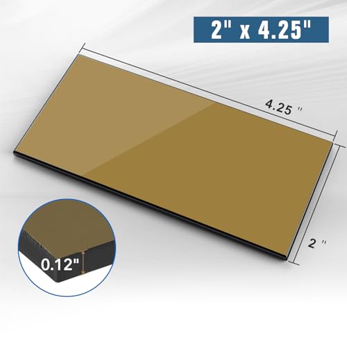 TRQWH 5pcs Welding Hardened Glass Gold Lens Shade 11 Darkening Filter Plates 2" x 4.25" HD Glass Welding Helmet Lens - Image 4