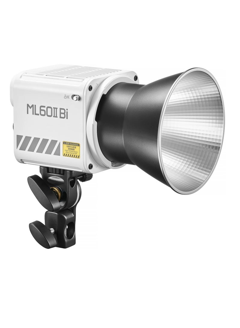 Godox ML60II-Bi Colour Handheld LED Video Light, 2800K-6500K, 22500Lux CRI 96+ TLCI 97+, 11 FX Effects, App Control, with AK-B01 Battery Base, 2 x NP970 Lithium Battery - Image 2