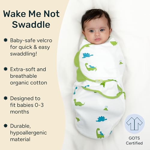 NINTARABABY Swaddle Wrap – Premium Organic Cotton, Wake Me Not Swaddle with Baby-Safe Velcro, Ultra-Soft & Snug Newborn Sleep Sack, Swaddling Blanket, Gifts for Infants 0-3 Months, Pack of 2 - Image 2