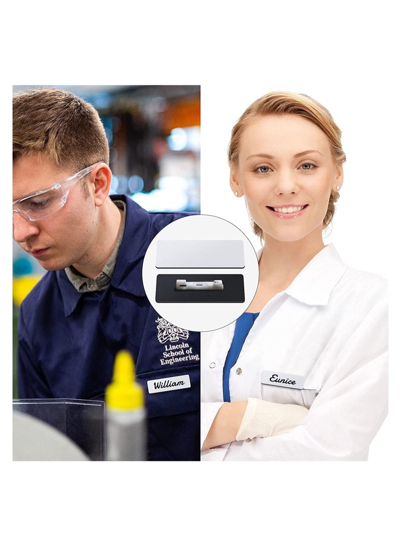 Captaintech 16 Pieces Sublimation Name Tag DIY Blank ID Name Badge with Round Corners Pin Custom Personalized Name Tag for School, Office (1.5 x 3 inch) - Image 5