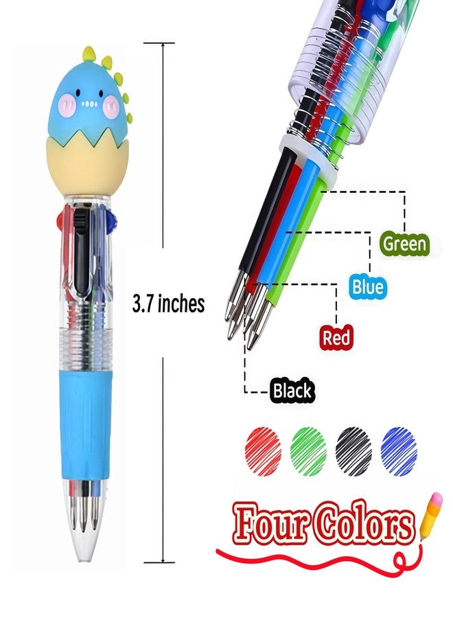 Oneshow 30 Pack Mini Multicolor Pen in One, 4-in-1 Fun Pens, Bulk Pens School Supplies Students Prizes, Ballpoint Pens for School Writing Supplies, Easter Basket Stuffers (Assorted Style) - Image 2
