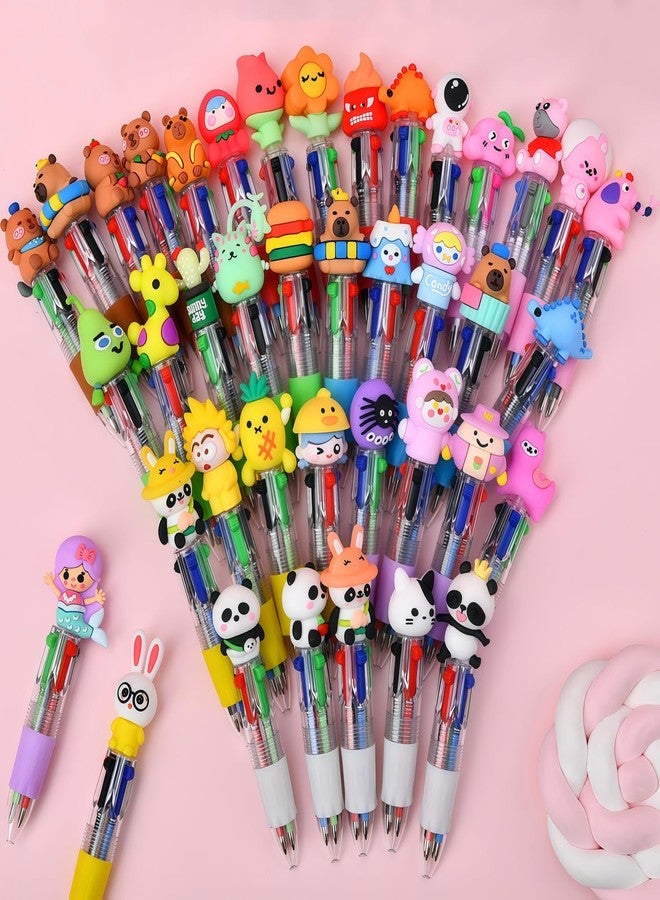 Oneshow 30 Pack Mini Multicolor Pen in One, 4-in-1 Fun Pens, Bulk Pens School Supplies Students Prizes, Ballpoint Pens for School Writing Supplies, Easter Basket Stuffers (Assorted Style) - Image 5