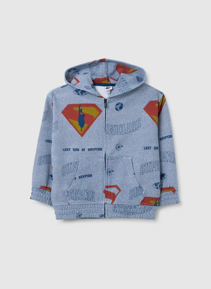 او في اس CHILDREN'S SWEATSHIRT IN PURE COTTON DENIM