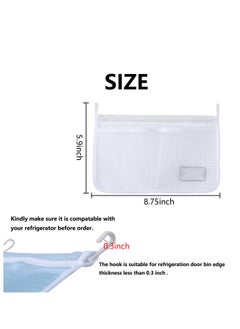 Generic (3 Pack) Refrigerator Door Organizer Mesh Bags Set,Fridge Door Organizer, Fridge Storage Container Used for Kitchen, Refrigerator Door,Bag Storage Organizer for Small Objects, WHITE  - Image 5