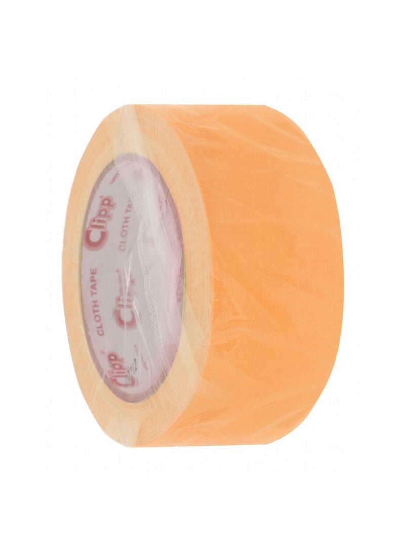 CLIPP 2 Inch Wide Cloth Duct Tape 25 Meter Length Yellow