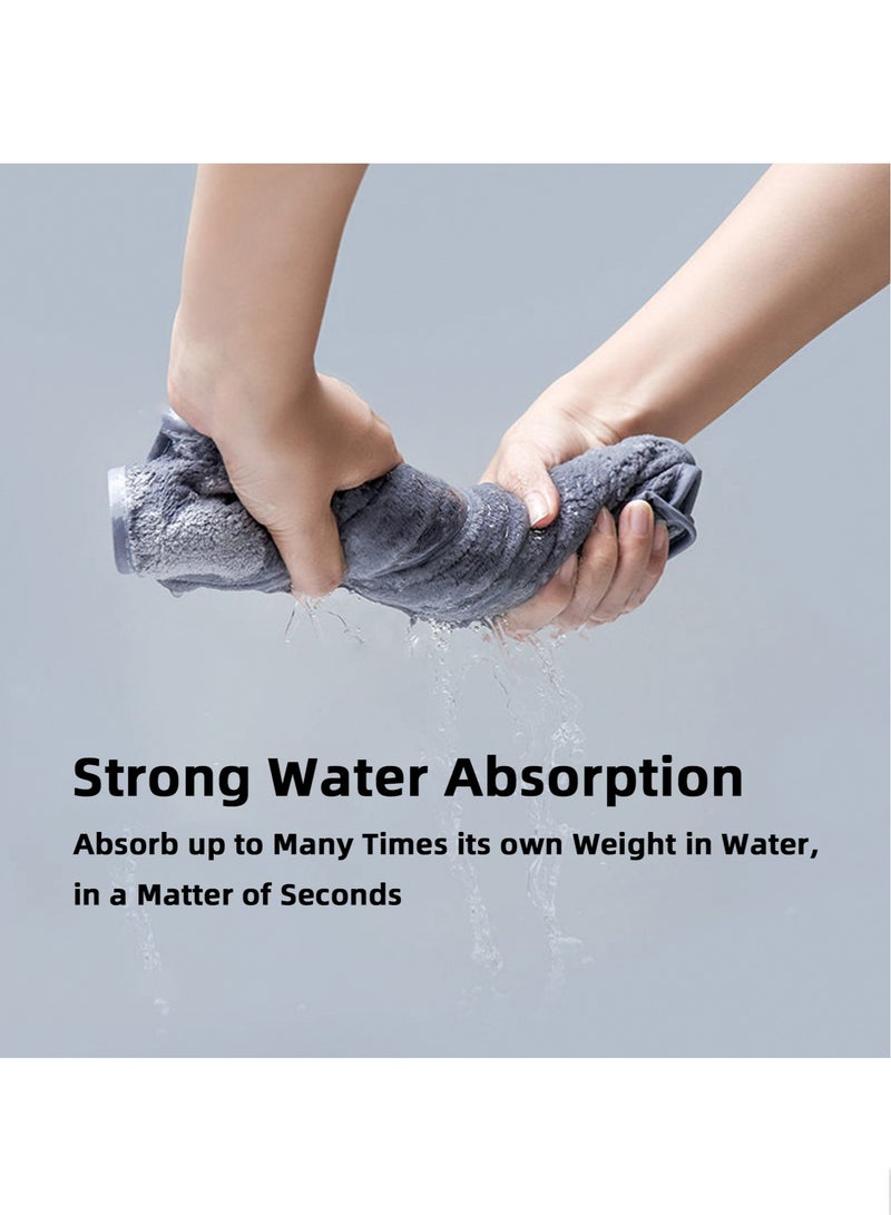 Teuuea 3 PCS Microfiber Soft Bath Towel Set, Fast Highly Hydroscopicity Fast Drying Skin-friendly Multipurpose Towel for Bathroom Spa Fitness, 70x135CM, Gray - Image 3