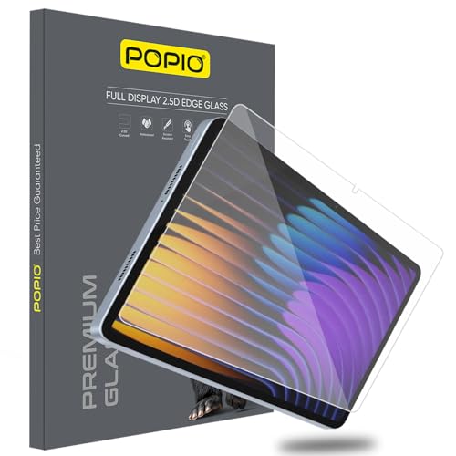 POPIO Militray Grade Tempered Glass Screen Protector for Xiaomi Pad 7 / Pad 7 Pro/Pad 8 / Pad 8 Pro/Poco Pad X1 | 9H Hardness, HD Clear, Scratch Resistant, Bubble-Free Installation (1 Pack) - Image 1