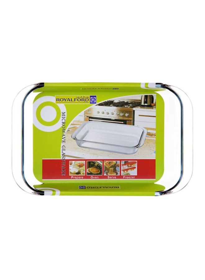 Royalford Rectangular Baking Dish Clear 39x24x6cm - Image 4