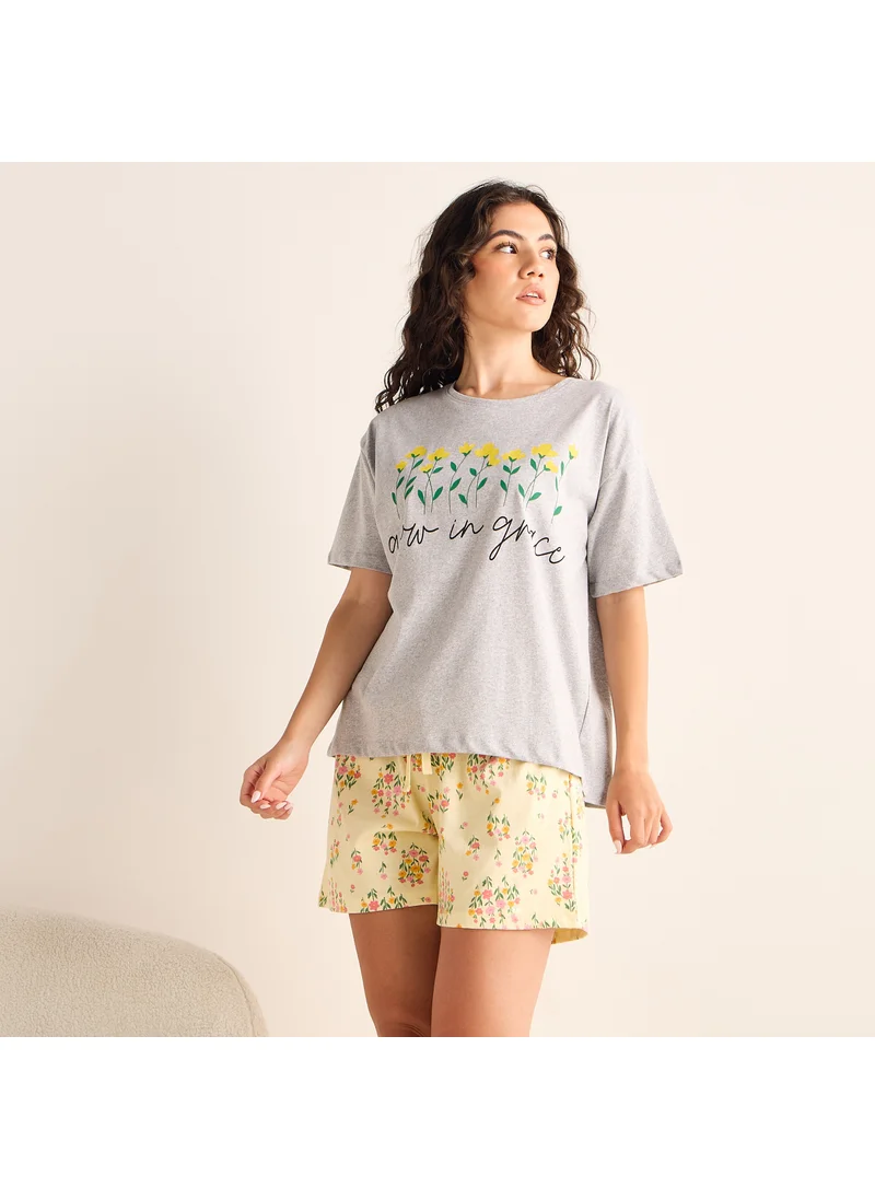 FAV Floral Print Shorts Set