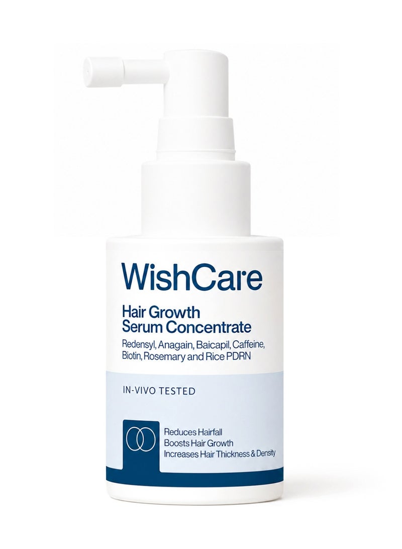 WishCare Hair Growth Serum Concentrate | Redensyl, Anagain, Baicapil, Rosemary, Caffeine, Biotin & Rice Water | Advanced Serum for Scalp | Controls Hairfall & Boosts New Growth | In-Vivo Tested | For Men & Women - Image 1