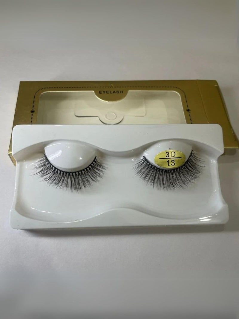 Basicare 3D Fashion False Eyelashes with Applicator Tweezer Style 13 1 Pair - Image 5