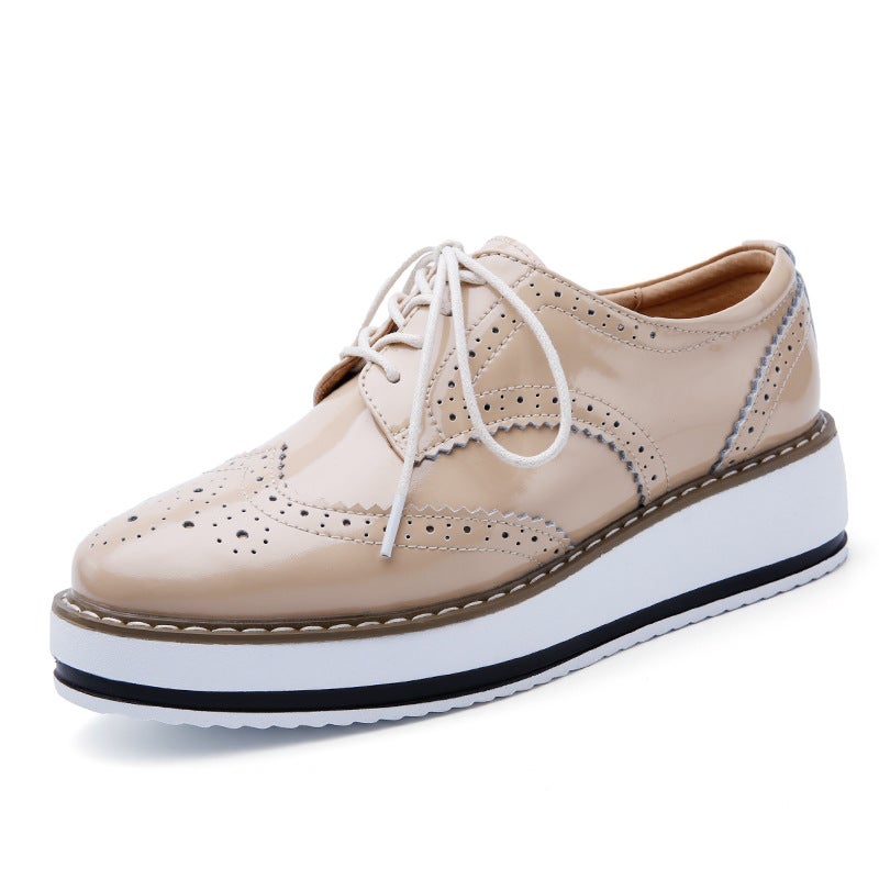 spring shoes 2024 outdoor generation independent station spell a lot of leather shoes with deep mouth women's shoes - Image 3