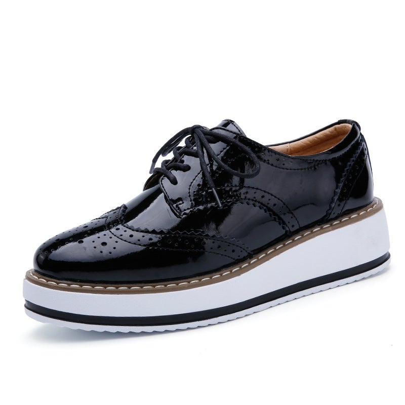 spring shoes 2024 outdoor generation independent station spell a lot of leather shoes with deep mouth women's shoes - Image 5