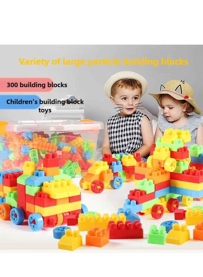 فلاي هسو 300 قطعة لعبة بناء للأطفال مع صندوق تخزين، لعبة بناء متينة وسهلة الحمل - Image 1
