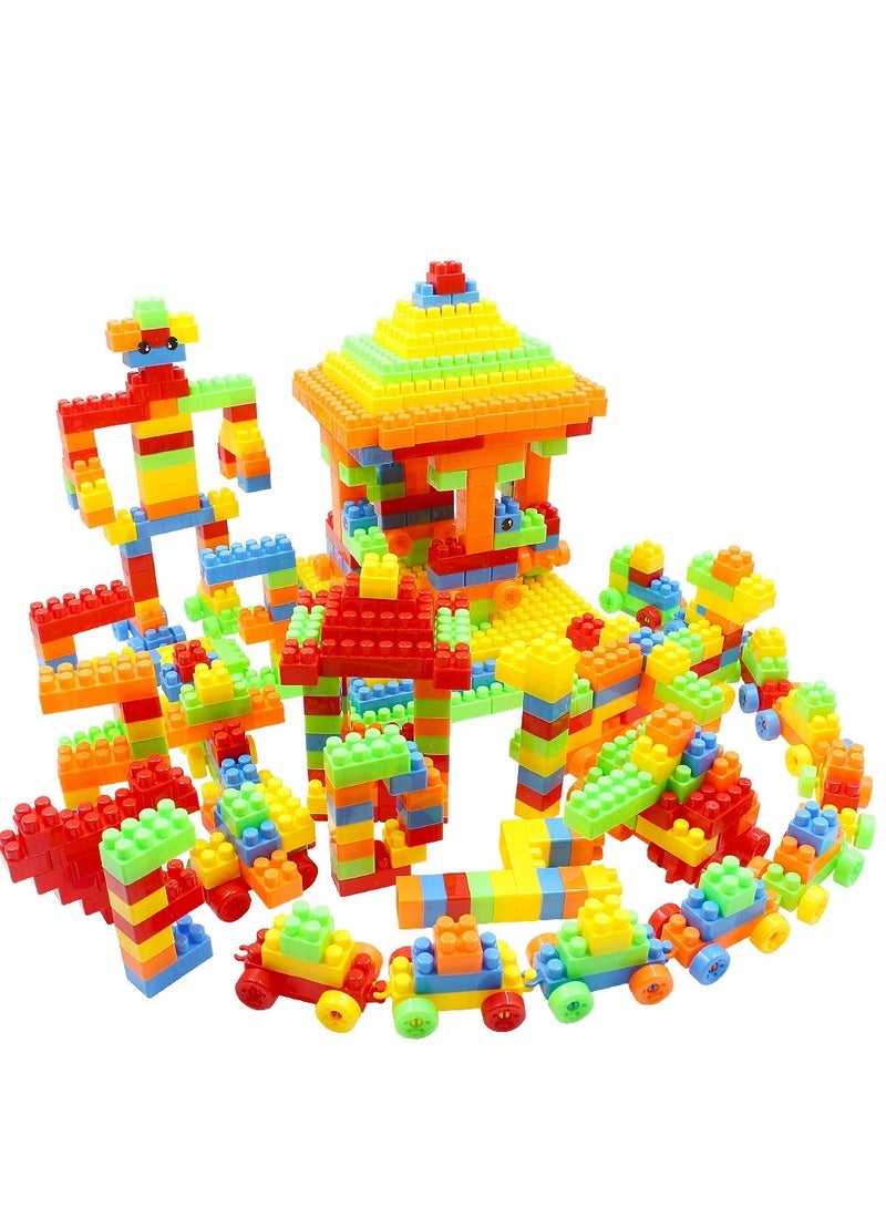 فلاي هسو 300 قطعة لعبة بناء للأطفال مع صندوق تخزين، لعبة بناء متينة وسهلة الحمل - Image 3