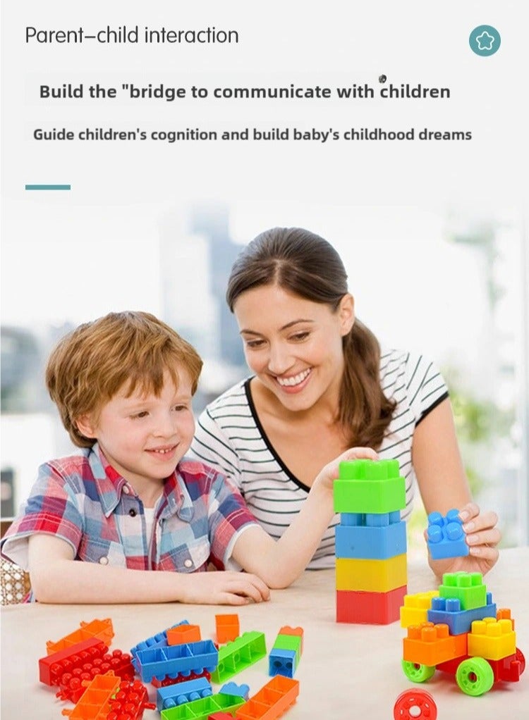 فلاي هسو 300 قطعة لعبة بناء للأطفال مع صندوق تخزين، لعبة بناء متينة وسهلة الحمل - Image 4