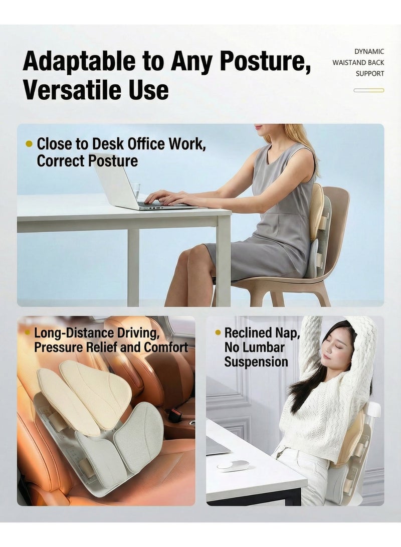 Orthopedic Lumbar Support Pillow with Breathable Mesh for Office Chair Sciatica Relief - Image 3