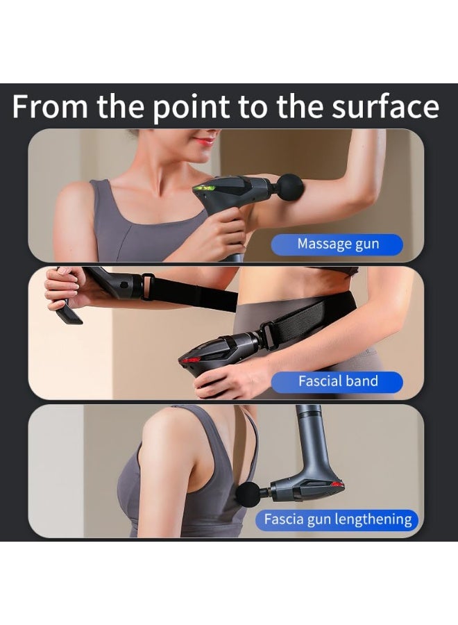 BlueFire Separable Vibrating Massage Gun | Deep Tissue Percussion Massager for Neck, Shoulder, Back & Full Body Pain Relief | 12 Speed Levels, Portable Detachable Handle, Long-Lasting 1500mAh Battery for Men & Women | Professional Muscle Recovery & Relaxation Tool - Image 4
